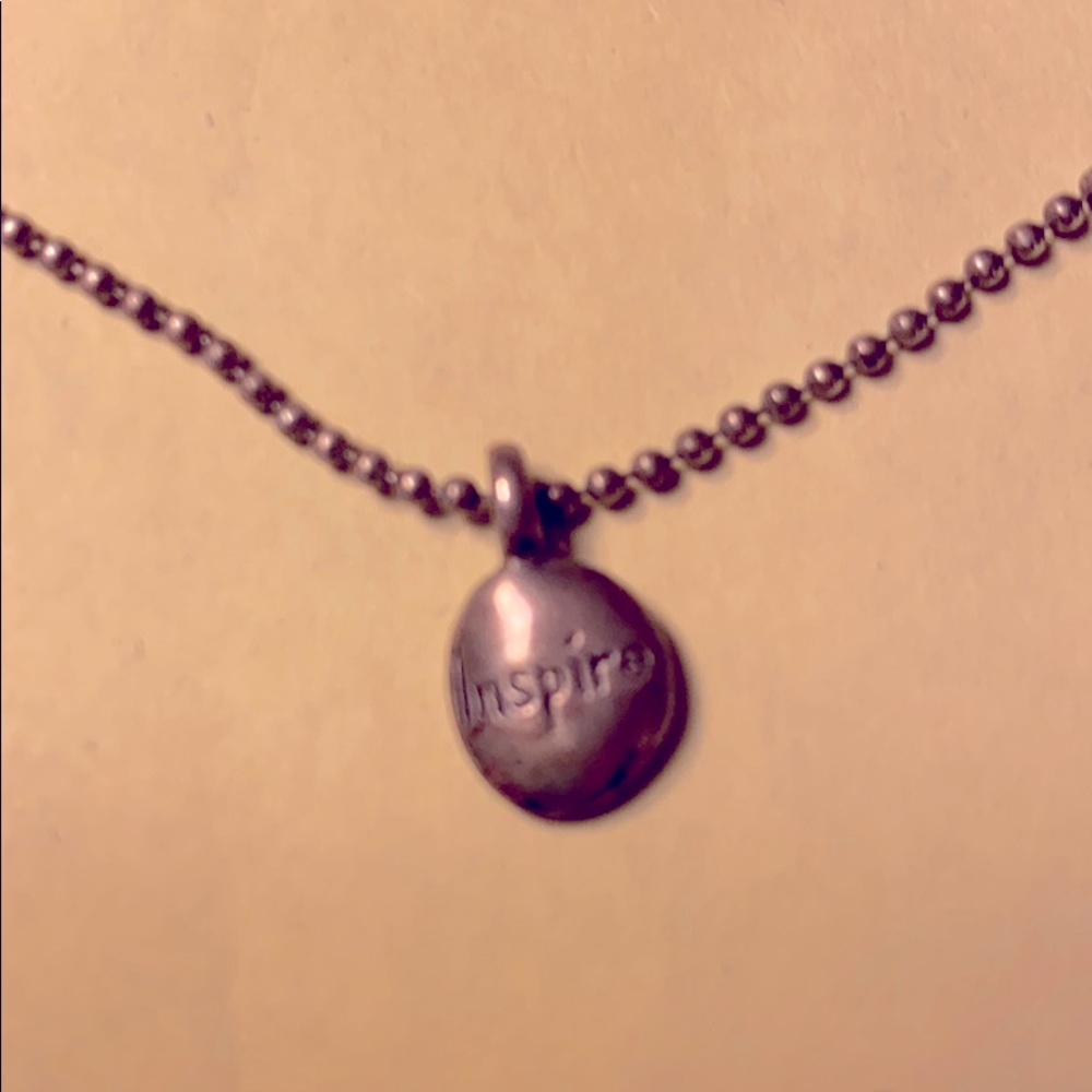 Inspire bead necklace silver 18”